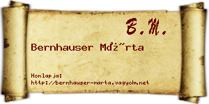 Bernhauser Márta névjegykártya